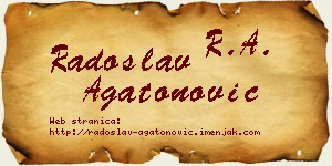 Radoslav Agatonović vizit kartica